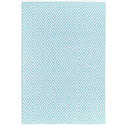 OUTDOORTEPPICH In-/ Outdoor 90/150 cm Weiß, Hellblau - Weiß/Hellblau, Trend, Textil (90/150cm) - Boxxx