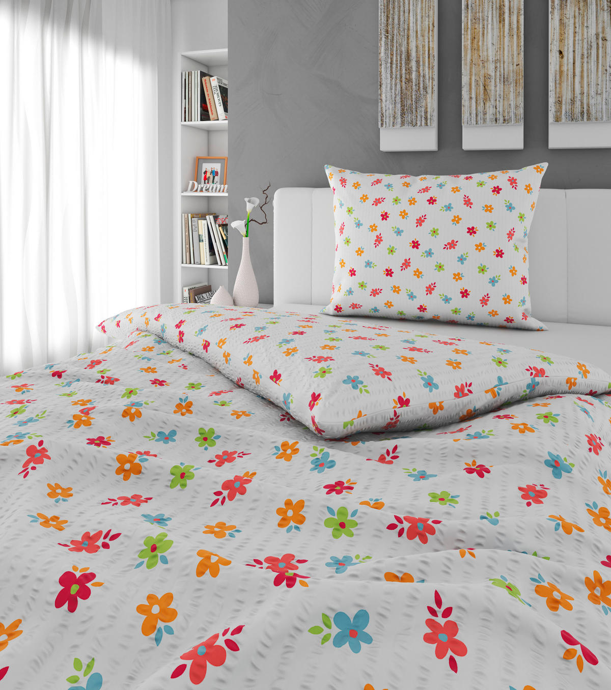BETTWÄSCHE Mavie Seersucker 140/200 cm  - Multicolor, KONVENTIONELL, Textil (140/200cm) - Esposa