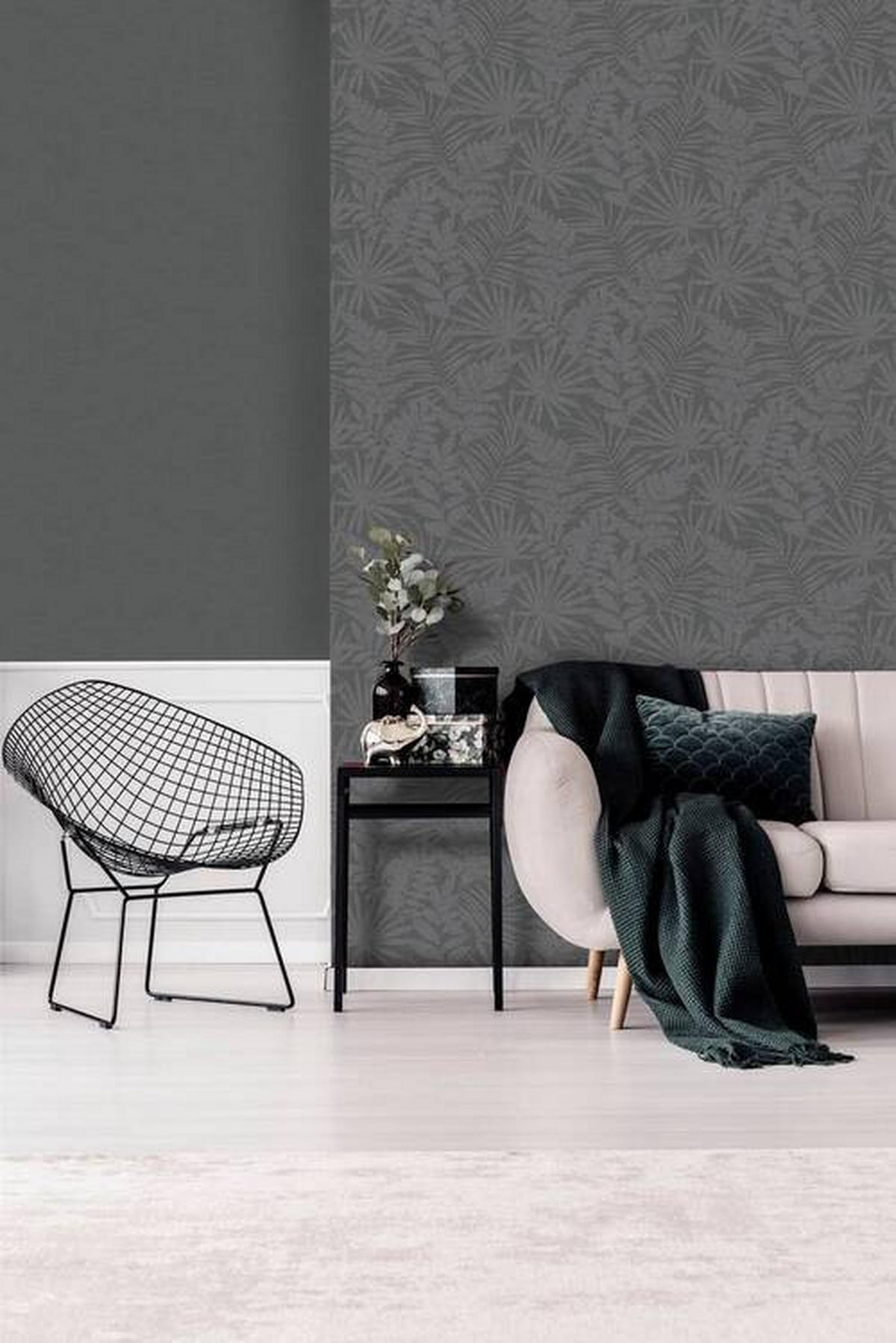 NON WOVEN-TAPET 52/1000 cm  - mörkgrå, Basics, papper/plast (52/1000cm)
