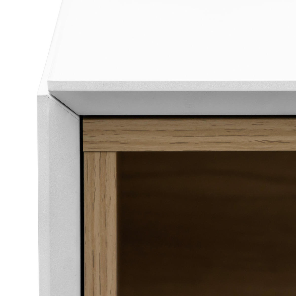 AKTENREGAL Weiß, Eiche Artisan  - Weiß/Eiche Artisan, Design, Holzwerkstoff (100/74/40cm) - Venda