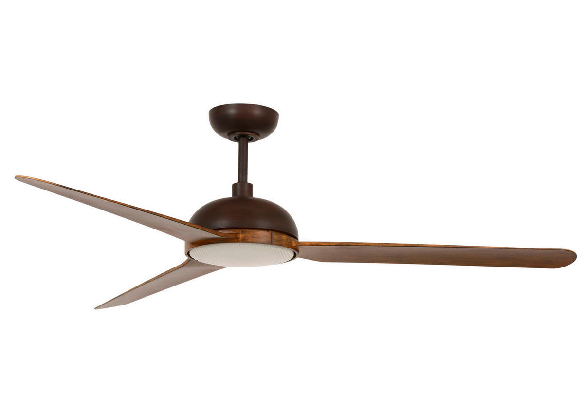 DECKENVENTILATOR - Buchefarben/Braun, Trend, Kunststoff/Metall (142cm) - P & B