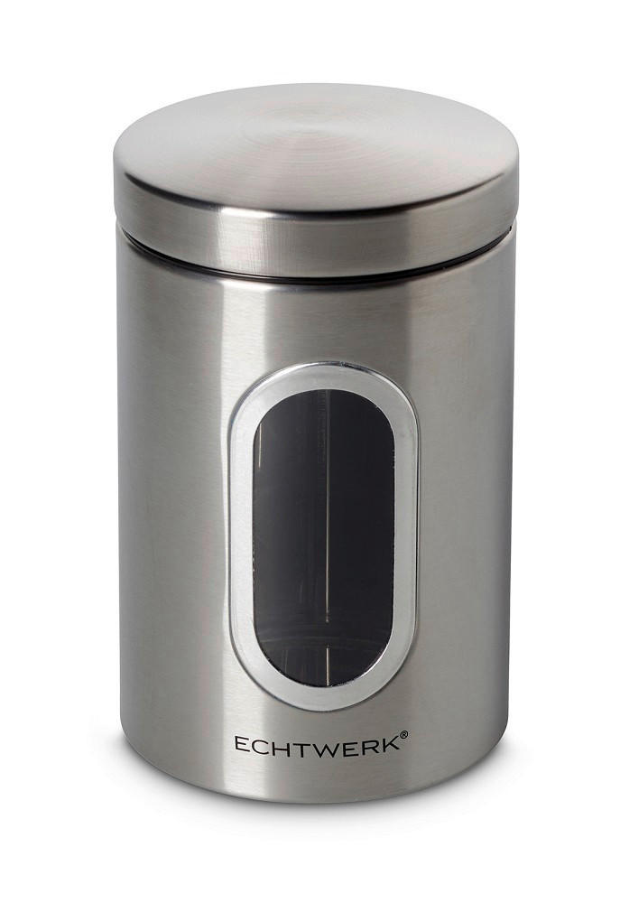 VORRATSDOSE 1,4 L  - Silberfarben, MODERN, Metall (12/18/12cm) - Echtwerk