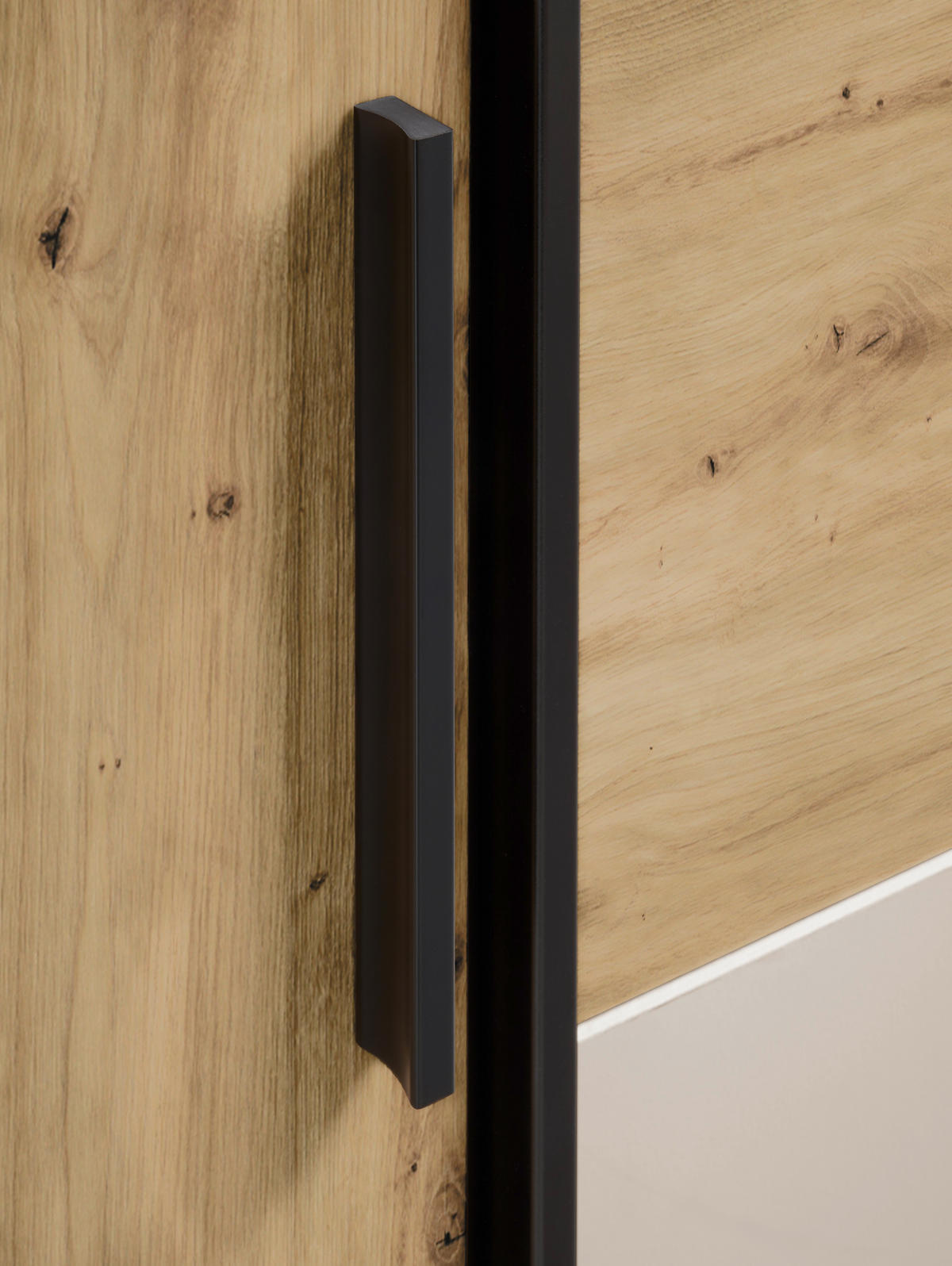 KOMBISCHRANK 267/225/62 cm 4-türig  - Kaschmir/Schwarz, Design, Holzwerkstoff/Metall (267/225/62cm) - Xora