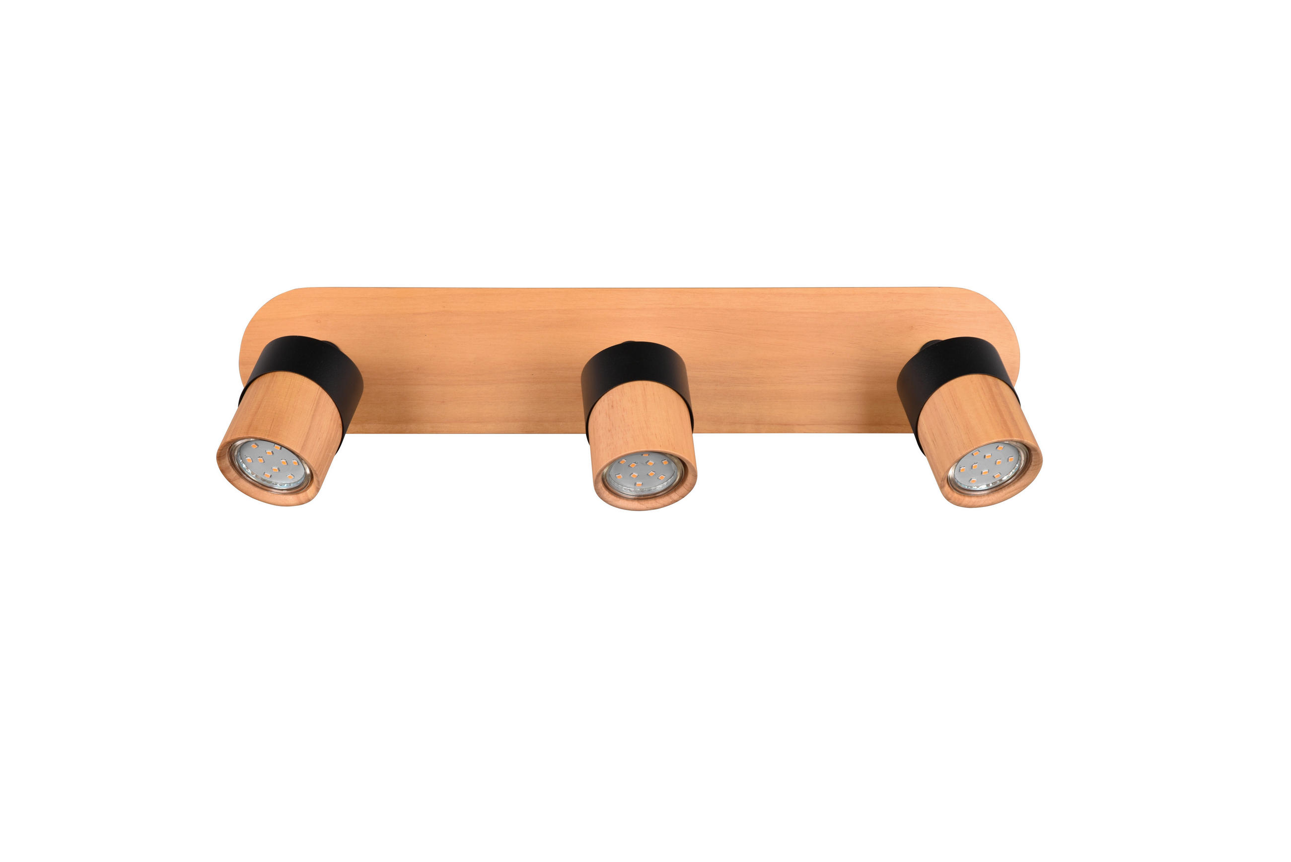 STRAHLER Aruni 48/9/15 cm   - Schwarz/Braun, Natur, Holz/Metall (48/9/15cm) - Trio Leuchten