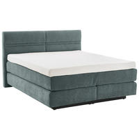 BOXSPRINGBETT 180/200 cm  Graugrün  - Schwarz/Graugrün, Modern, Textil (180/200cm) - Hukla