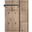GARDEROBENPANEEL  in 75/115/29 cm  - Eichefarben, Design, Holz/Metall (75/115/29cm) - Johann Jakob