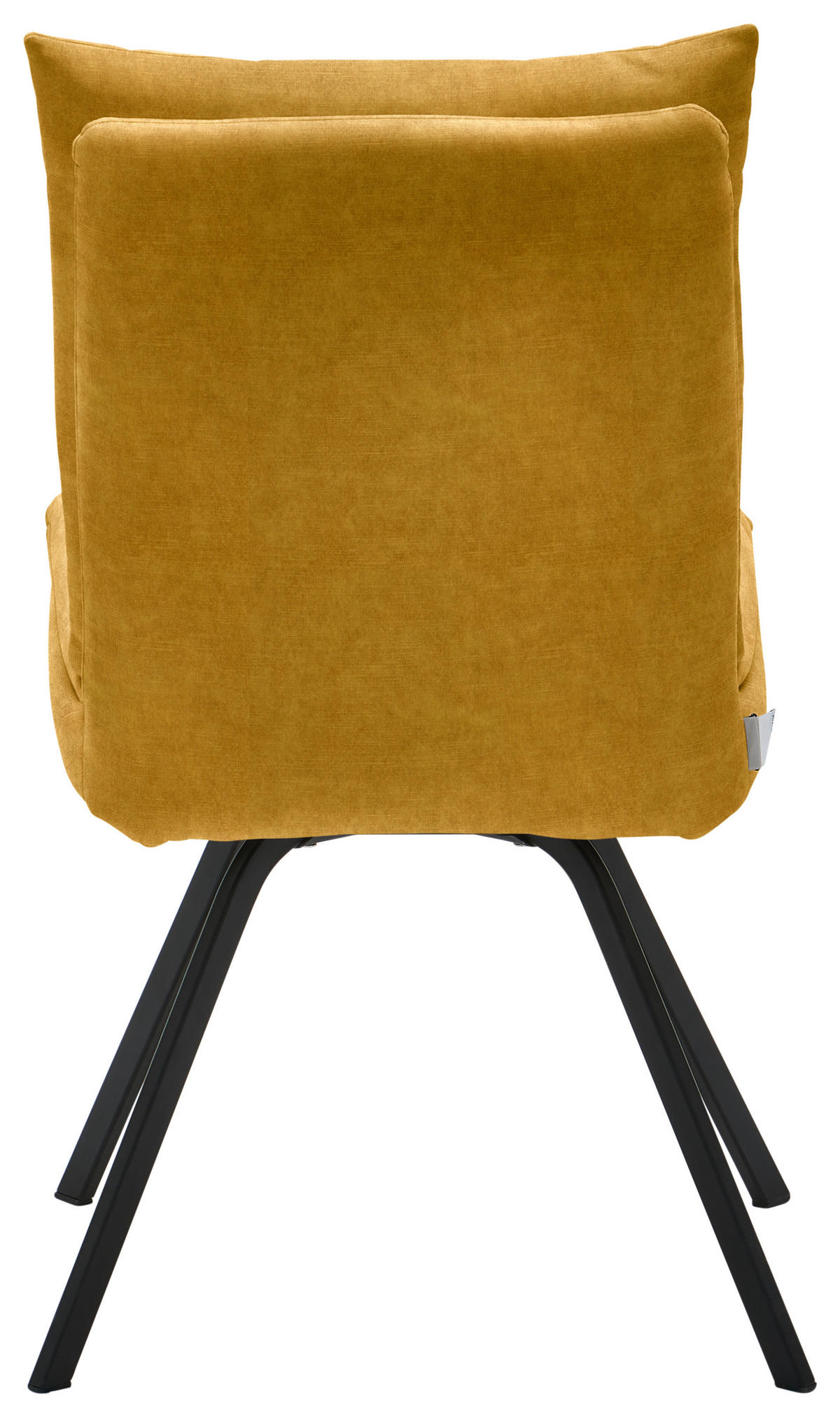 STUHL  in Velours Textil  - Goldfarben/Schwarz, Design, Textil/Metall (50/84/68cm) - Welnova