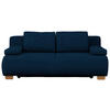 BOXSPRINGSOFA in Webstoff Dunkelblau  - Naturfarben/Dunkelblau, Design, Holz/Textil (205/93/108cm) - Venda