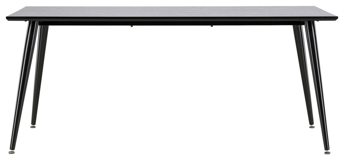 ESSTISCH in Metall, Holzwerkstoff 180/90/75 cm  - Schwarz, Design, Holzwerkstoff/Metall (180/90/75cm) - Livetastic
