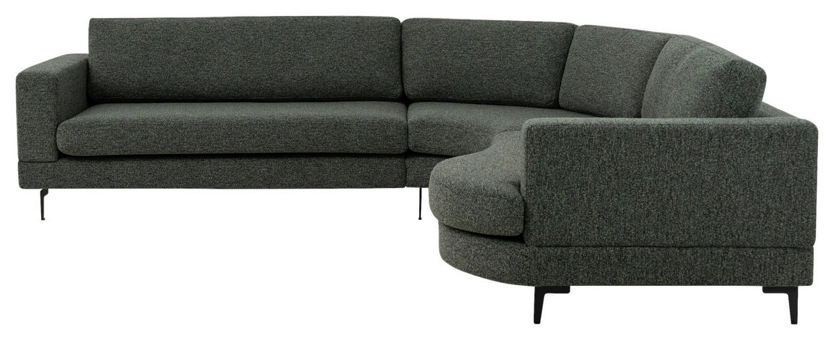 SOFFA i jacquard khaki  - khaki/svart, Klassisk, metall/trä (92/297cm) - Welnova