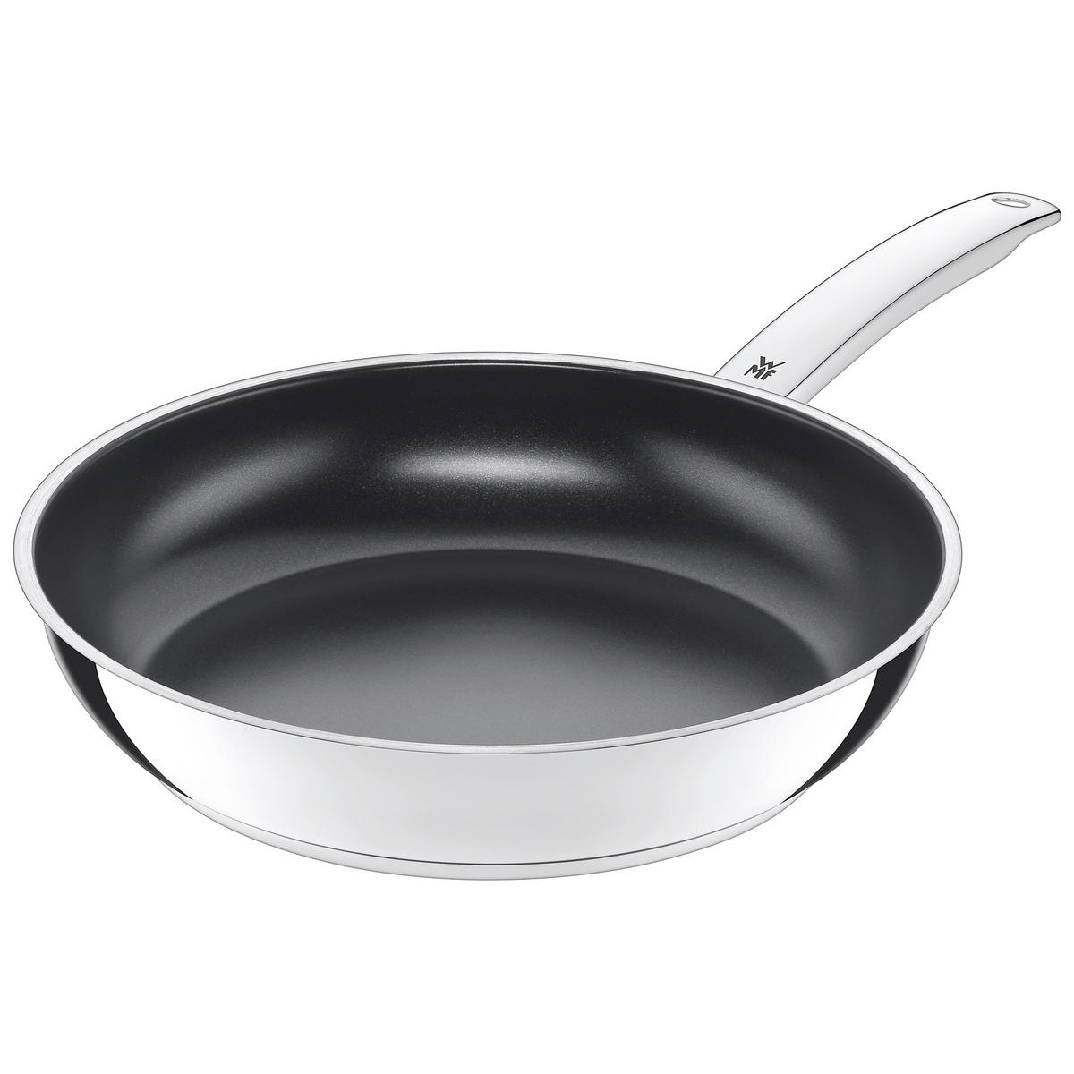 BRATPFANNE 28 cm  - Edelstahlfarben/Schwarz, Design, Metall (28cm) - WMF