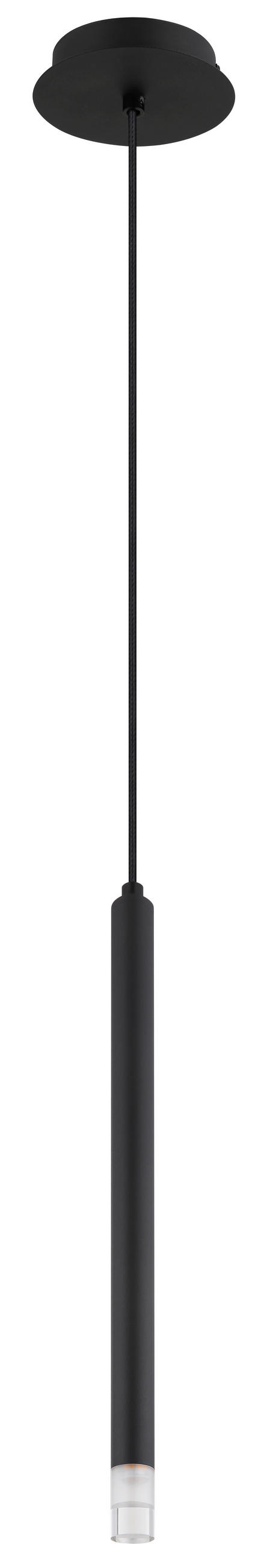 HÄNGLAMPA 12/120 cm  - klar/svart, Basics, metall/textil (12/120cm) - Globo