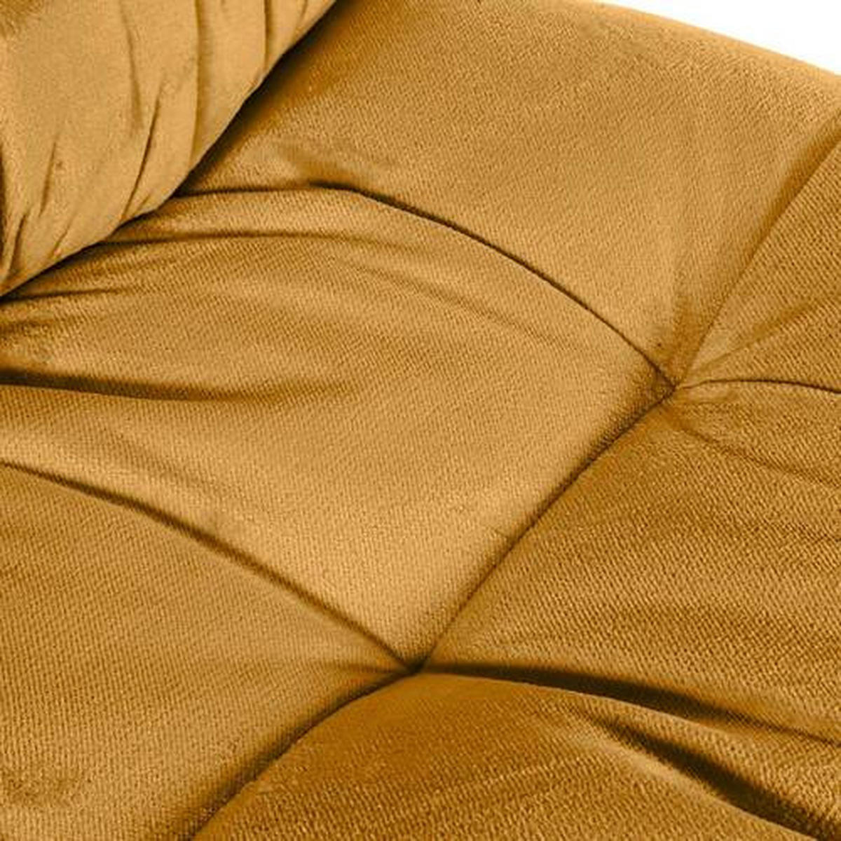 BIG SOFFA i plysch orange  - orange/svart, Klassisk, textil/plast (262/70/115cm) - MID.YOU