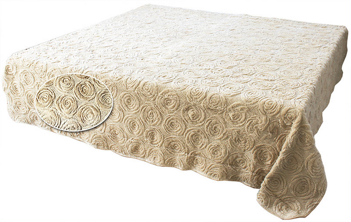 ÁGYTAKARÓ  - bézs, Basics, textil (230/2/220cm)
