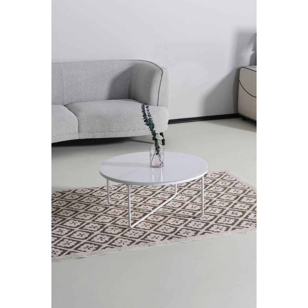 Thumbnail - Mid.you Couchtisch, Weiß, Metall, Glas, rund, rund, 80x37x80 cm, Wohnzimmer, Wohnzimmertische, Couchtische