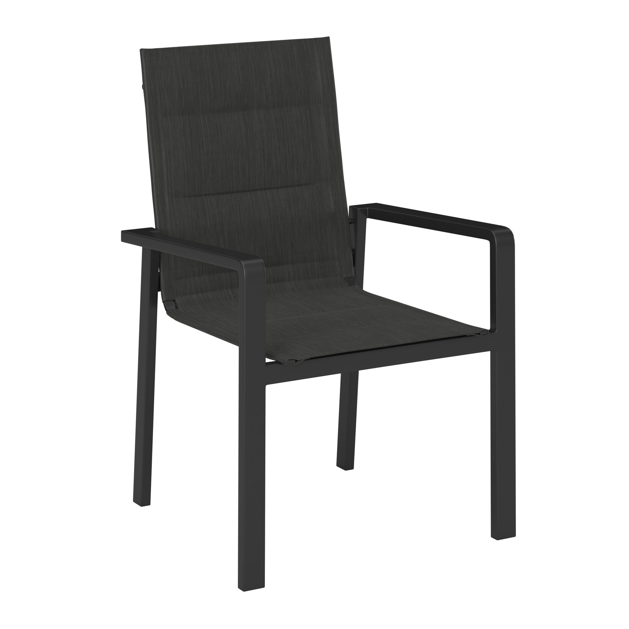 RAKÁSOLHATÓ KAROSSZÉK fém, textil szürke, fekete  - fekete/szürke, Konventionell, textil/fém (58/90/60cm) - Ambia Garden