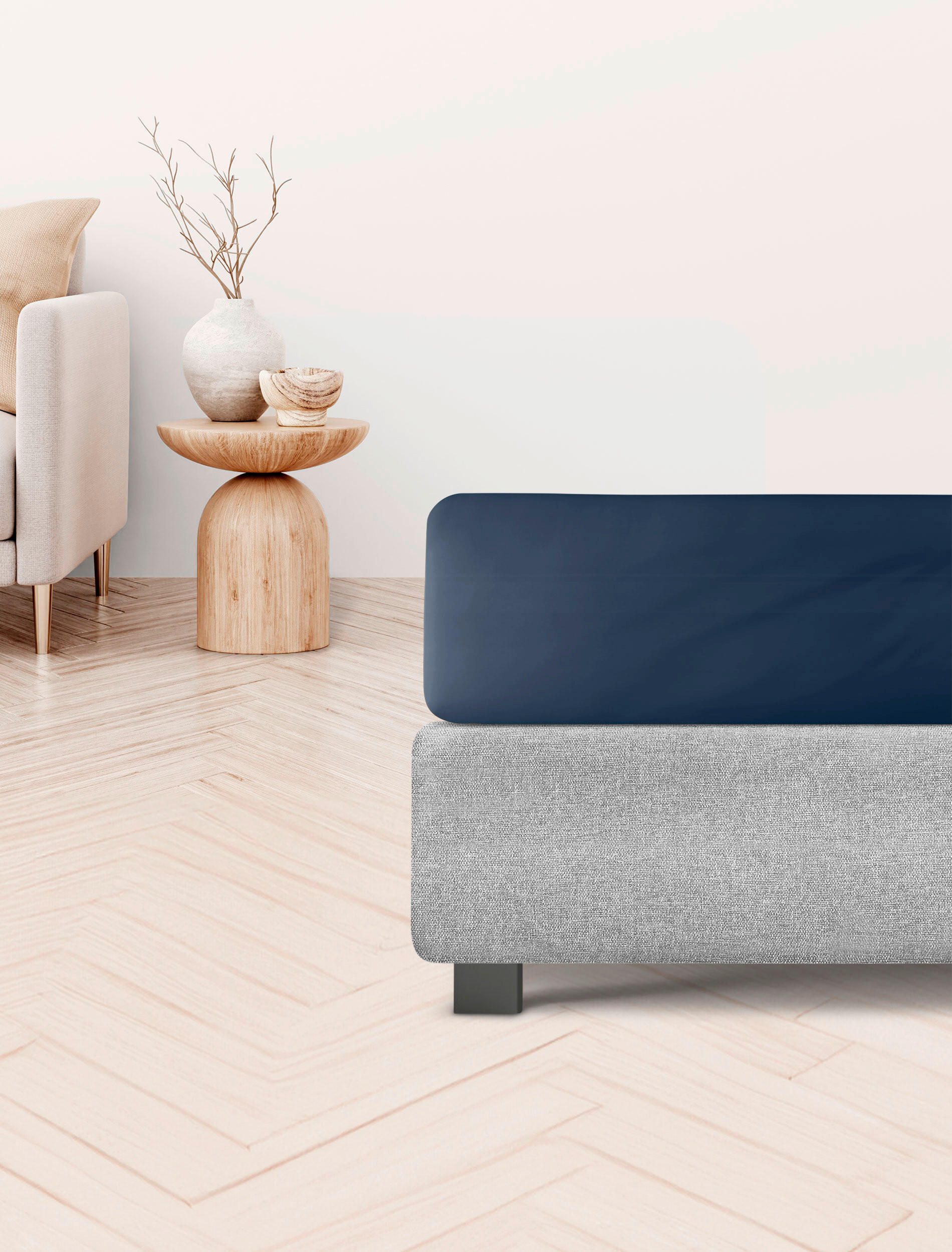 SPANNLEINTUCH 180-200/200 cm Jersey  - Blau, KONVENTIONELL, Textil (180-200/200cm) - Irisette