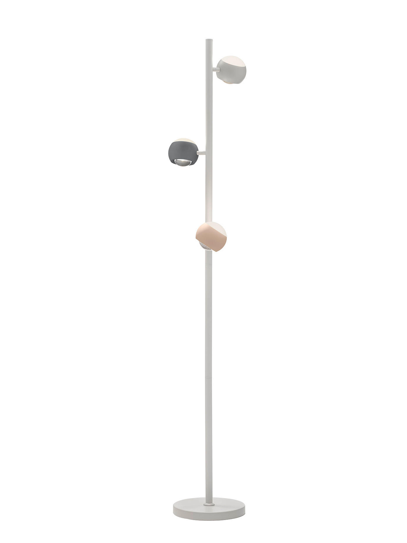 LED-STEHLEUCHTE Musterring 23/150 cm   - Weiß, KONVENTIONELL, Metall (23/150cm) - Musterring