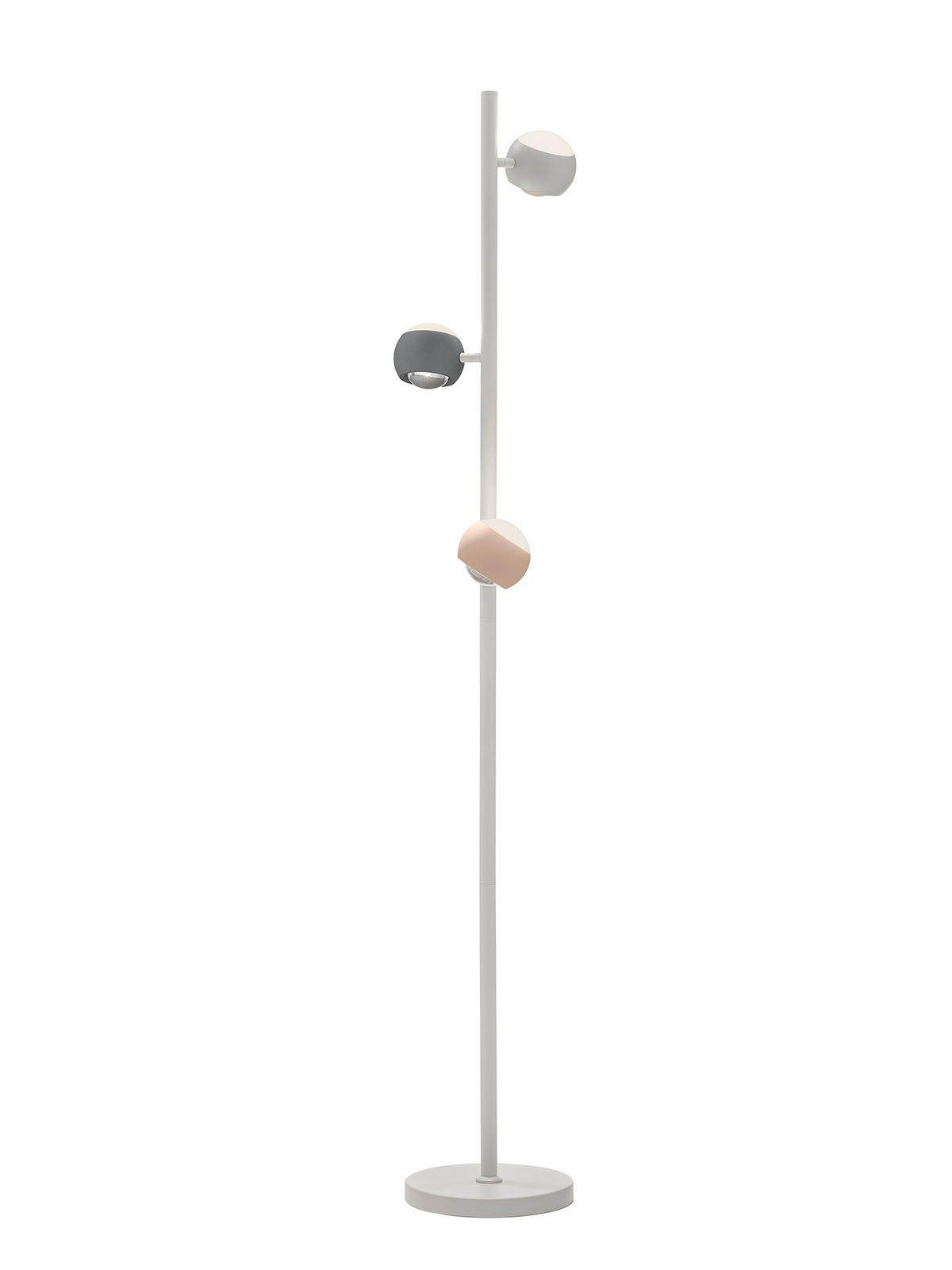 LED-STEHLEUCHTE Musterring 23/150 cm   - Weiß, KONVENTIONELL, Metall (23/150cm) - Musterring