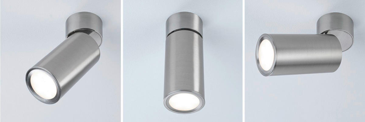 DECKENSTRAHLER Turnal 6,0/11,5 cm   - Edelstahlfarben, Basics, Metall (6,0/11,5cm) - Paulmann