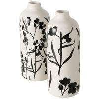 VASE  - Schwarz/Weiß, Trend, Keramik (7,5/18cm)