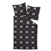 BETTWÄSCHE J.D. Makosatin 155/220 cm  - Anthrazit/Grau, Design, Textil (155/220cm) - Janine