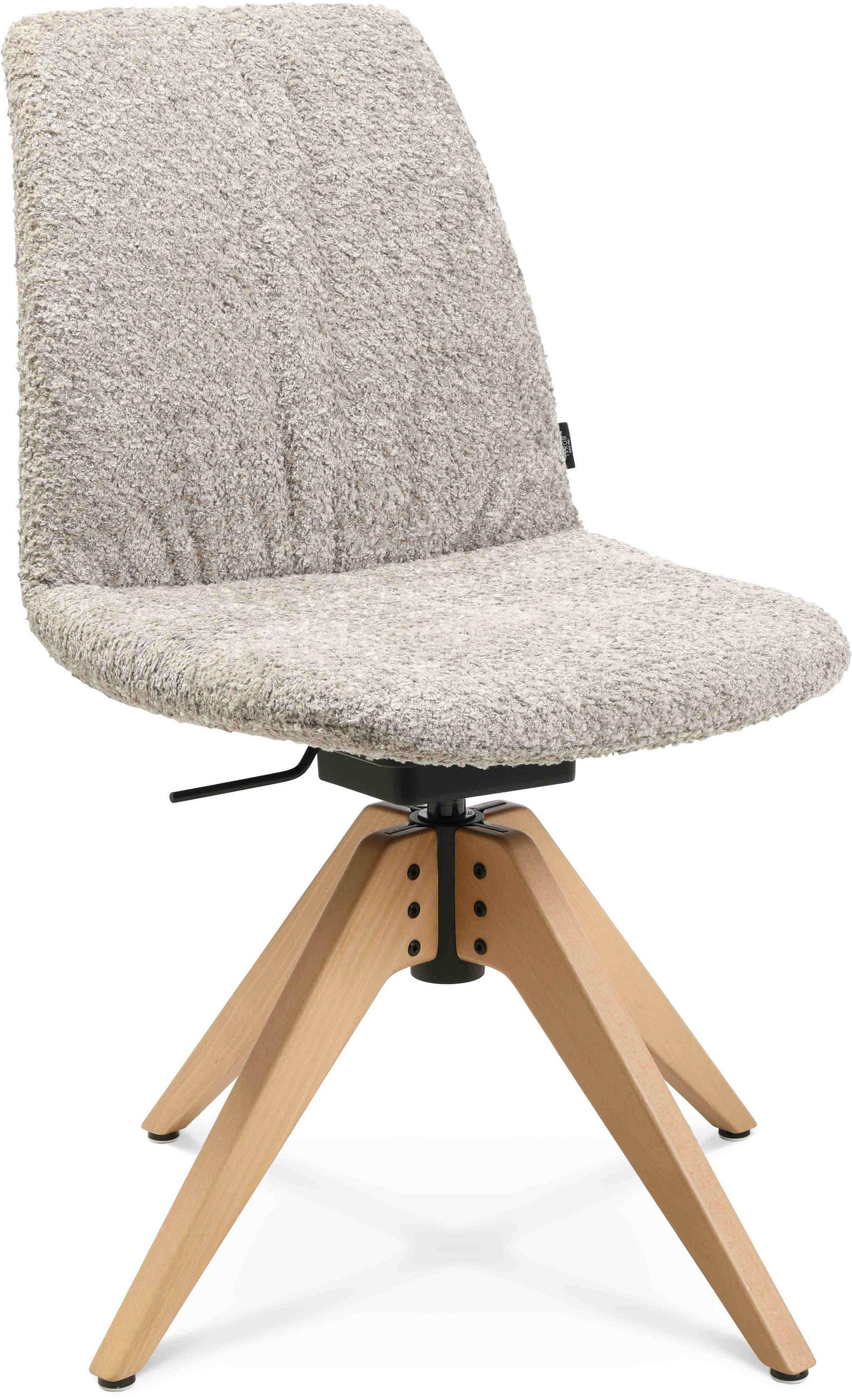 STUHL - Greige/Eichefarben, Design, Holz/Textil (46/82,5-85,25/55cm) - Johann Jakob