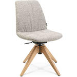 STUHL  in Webstoff Holz, Textil  - Greige/Eichefarben, Design, Holz/Textil (46/82,5-85,25/55cm) - Johann Jakob