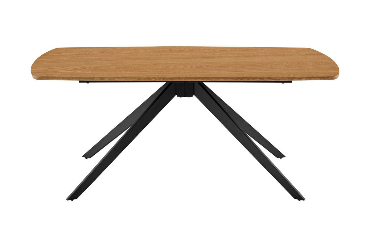 ESSTISCH 160/90/75 cm Echtholz, Nachbildung  Metall, Holzwerkstoff rechteckig Eichefarben  - Eichefarben, MODERN, Holzwerkstoff/Metall (160/90/75cm) - MID.YOU