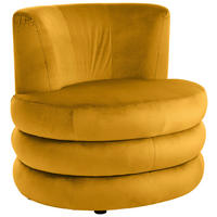 DESIGNSESSEL Magari Flachgewebe Goldfarben    - Edelstahlfarben/Goldfarben, Trend, Textil/Metall (90/82/85cm) - Livetastic