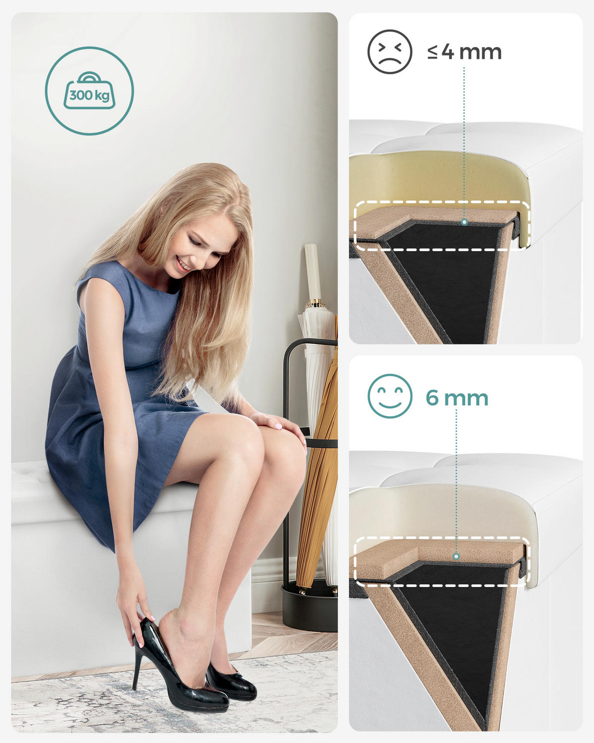 SITZBOX in Kunststoff, Holzwerkstoff Weiß  - Weiß, Basics, Holzwerkstoff/Kunststoff (76/38/38cm)