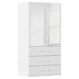 DREHTÜRENSCHRANK in Weiß - Weiß, Design, Glas/Holzwerkstoff (101/197/60cm) - Novel