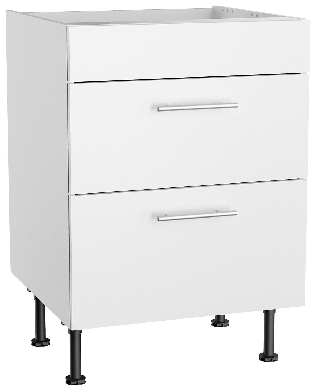 ECKKÜCHE 200/270 cm  in Weiß  - Edelstahlfarben/Anthrazit, Basics, Holzwerkstoff/Metall (200/270cm) - Optifit