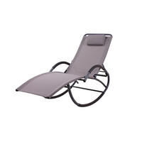 SCHAUKELLIEGE 63/106/177 cm  - Anthrazit/Grau, Basics, Kunststoff/Metall (63/106/177cm) - Gardenson