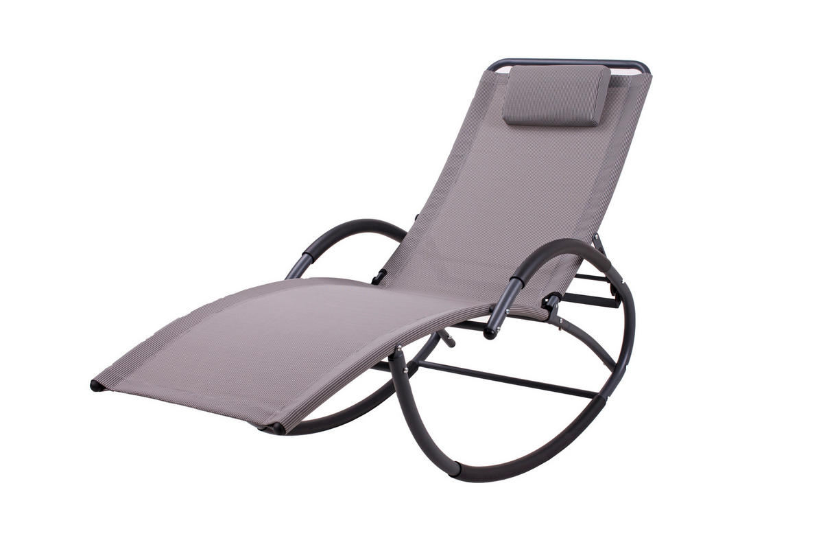 SCHAUKELLIEGE 63/106/177 cm  - Anthrazit/Grau, Basics, Kunststoff/Metall (63/106/177cm) - Gardenson