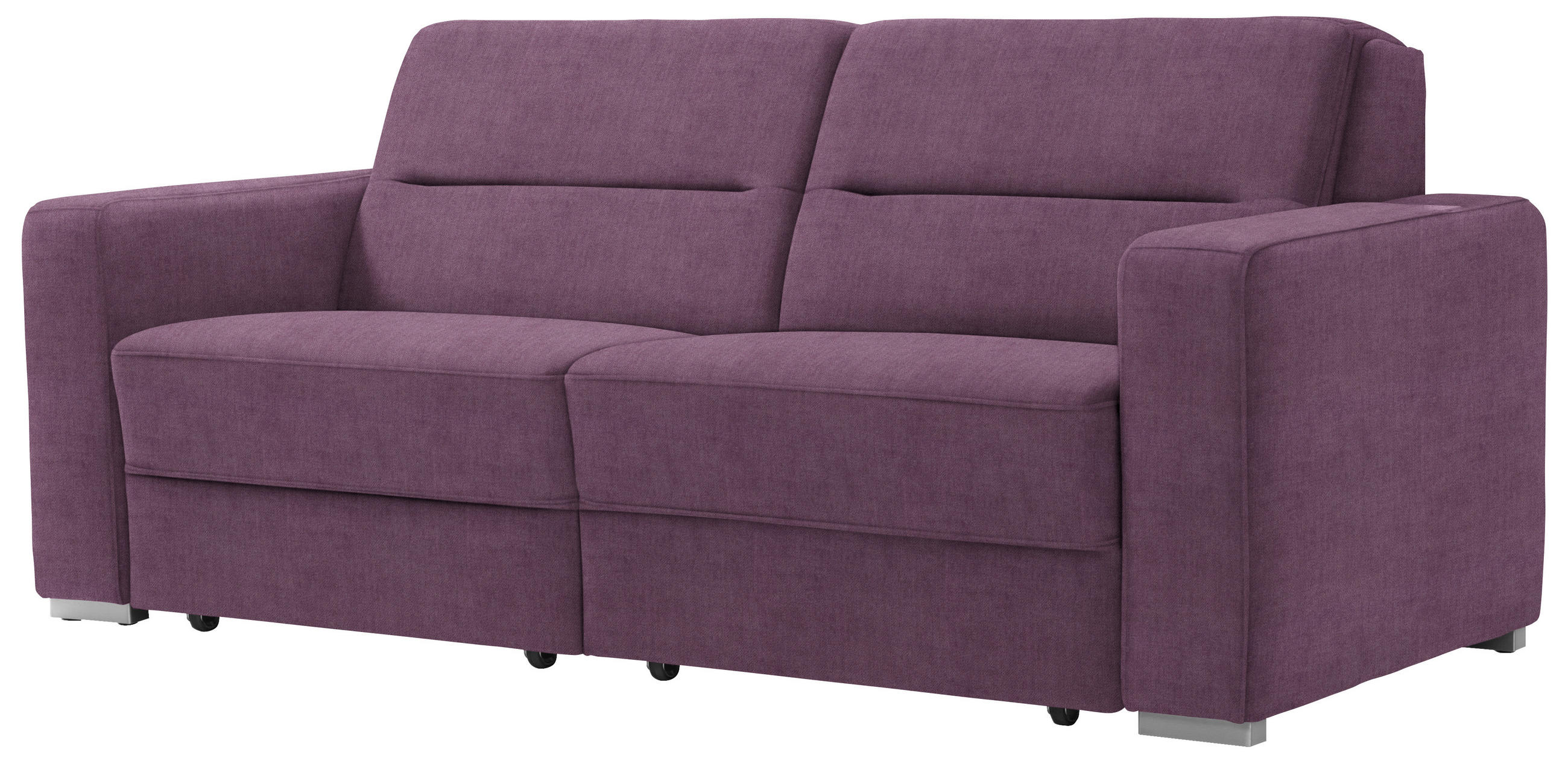 SCHLAFSOFA in Beere  - Beere, KONVENTIONELL, Textil/Metall (202/86/92cm) - Sedda