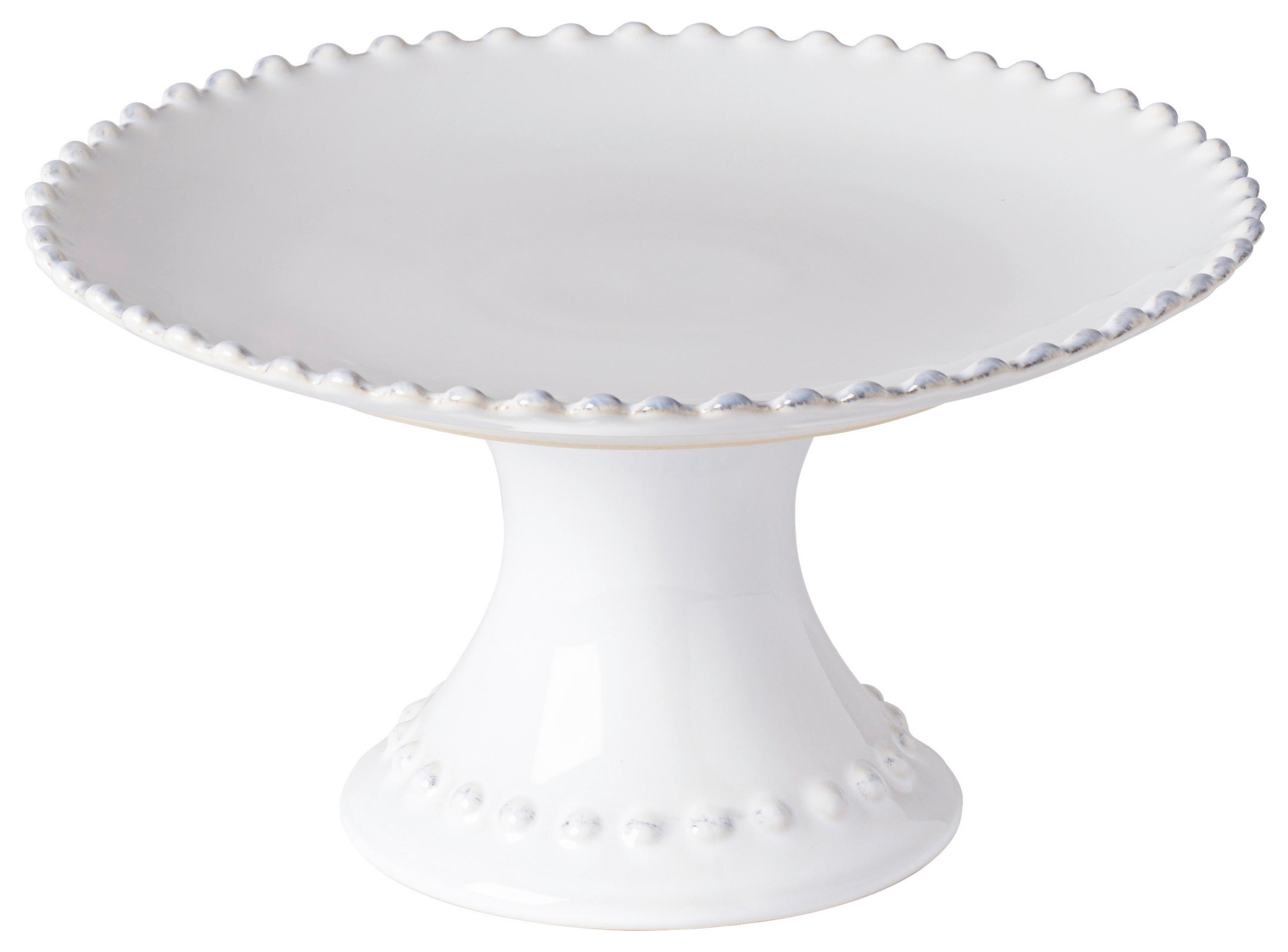 Costa Nova Tortenplatte Pearl Weiß Hochglanz 11.7 cm