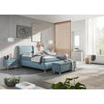 BOXSPRINGBETT 180/200 cm  in Hellblau  - Alufarben/Hellblau, KONVENTIONELL, Textil (180/200cm) - Dieter Knoll