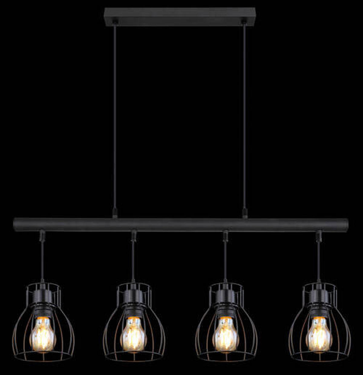 LED-HÄNGELEUCHTE 77/14/120 cm    - Schwarz, Trend, Kunststoff/Metall (77/14/120cm) - Globo