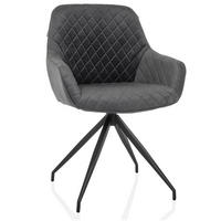 ARMLEHNSTUHL  in  - Schwarz/Grau, MODERN, Textil/Metall (58/87/57cm) - MID.YOU