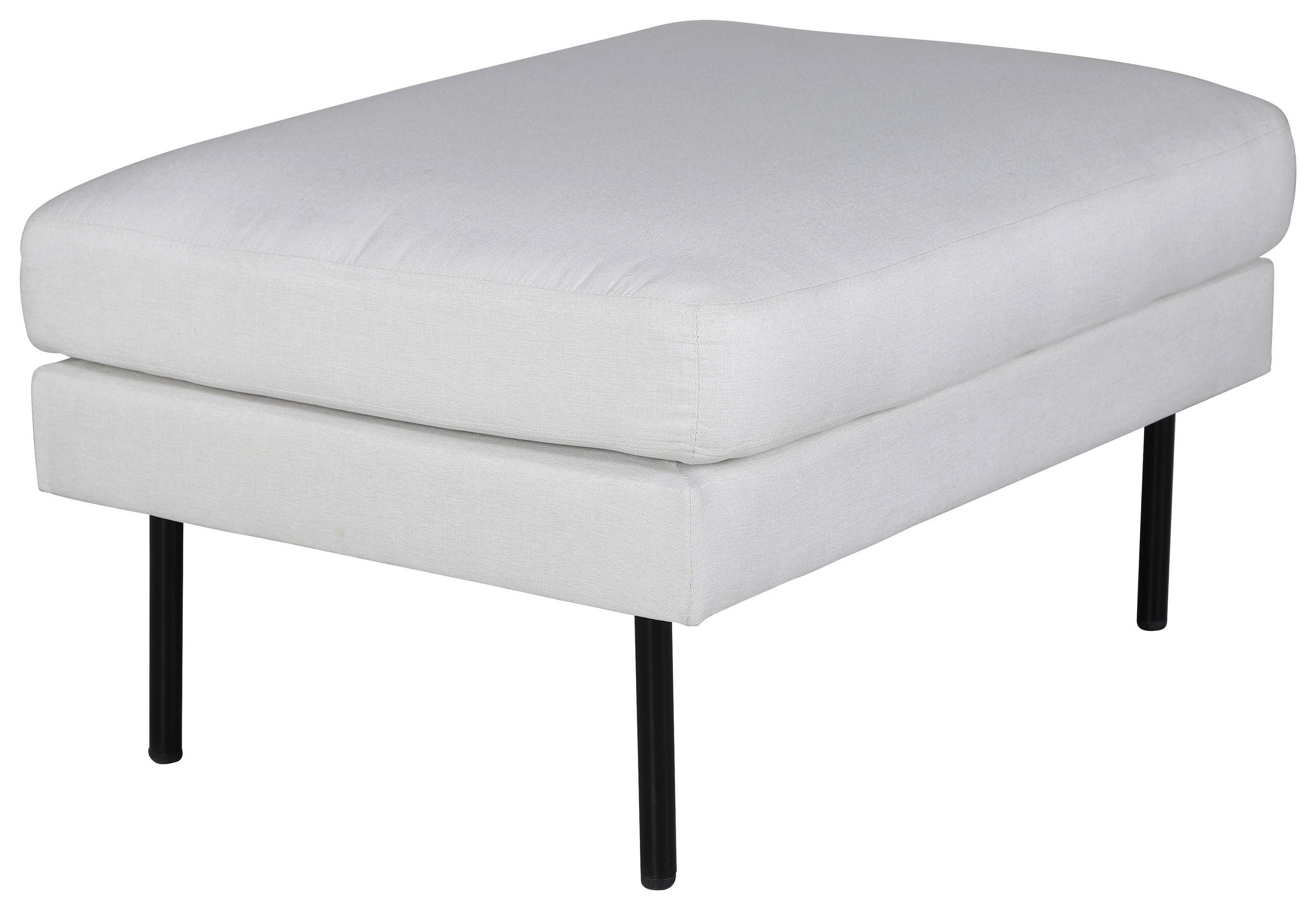 HOCKER in Metall, Kunststoff, Textil Schwarz, Beige  - Beige/Schwarz, Design, Kunststoff/Textil (85/47/64cm) - Livetastic