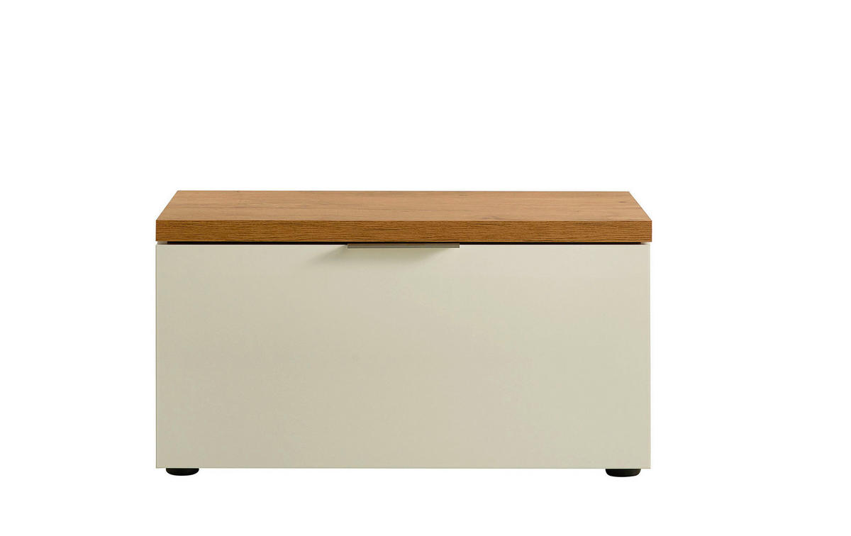 KLUPA ZA PREDSOBLJE  bijela, boje hrasta  drvni materijal  - bijela/boje hrasta, Design, drvni materijal/metal (80/42/38cm) - Voleo