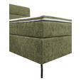 BOXSPRINGBETT 180/200 cm,  in Grün, Topper, H3 + H3 = fest  - Schwarz/Grün, Design, Textil/Metall (180/200cm) - Esposa
