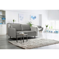 2-SITZER-SOFA JULI Samt Grau  - Schwarz/Grau, Design, Holz/Textil (138/86/100cm) - P & B
