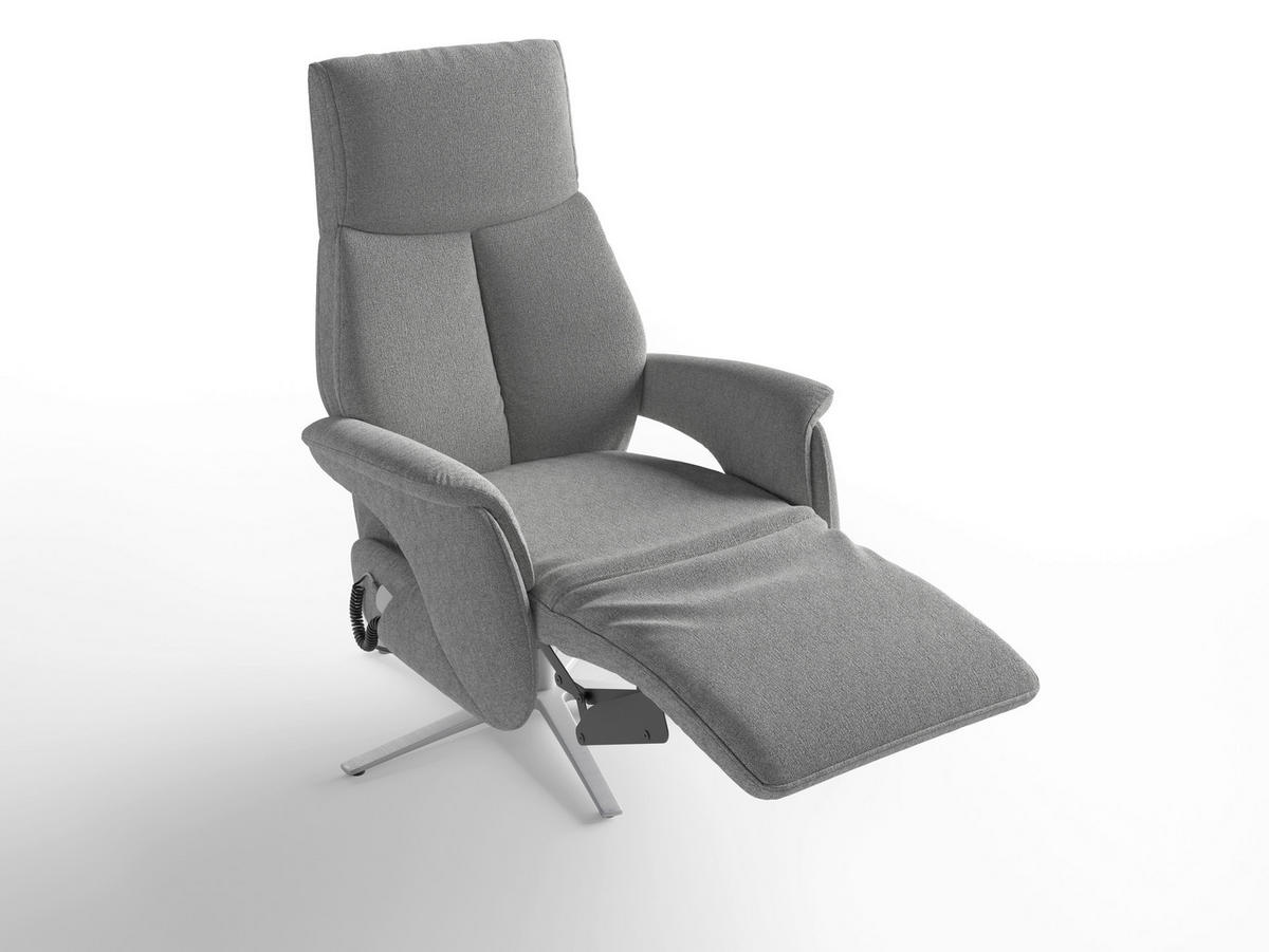 RELAXSESSEL Textil Anthrazit  - Anthrazit/Silberfarben, Basics, Textil/Metall (75/113/85cm) - Sit & More