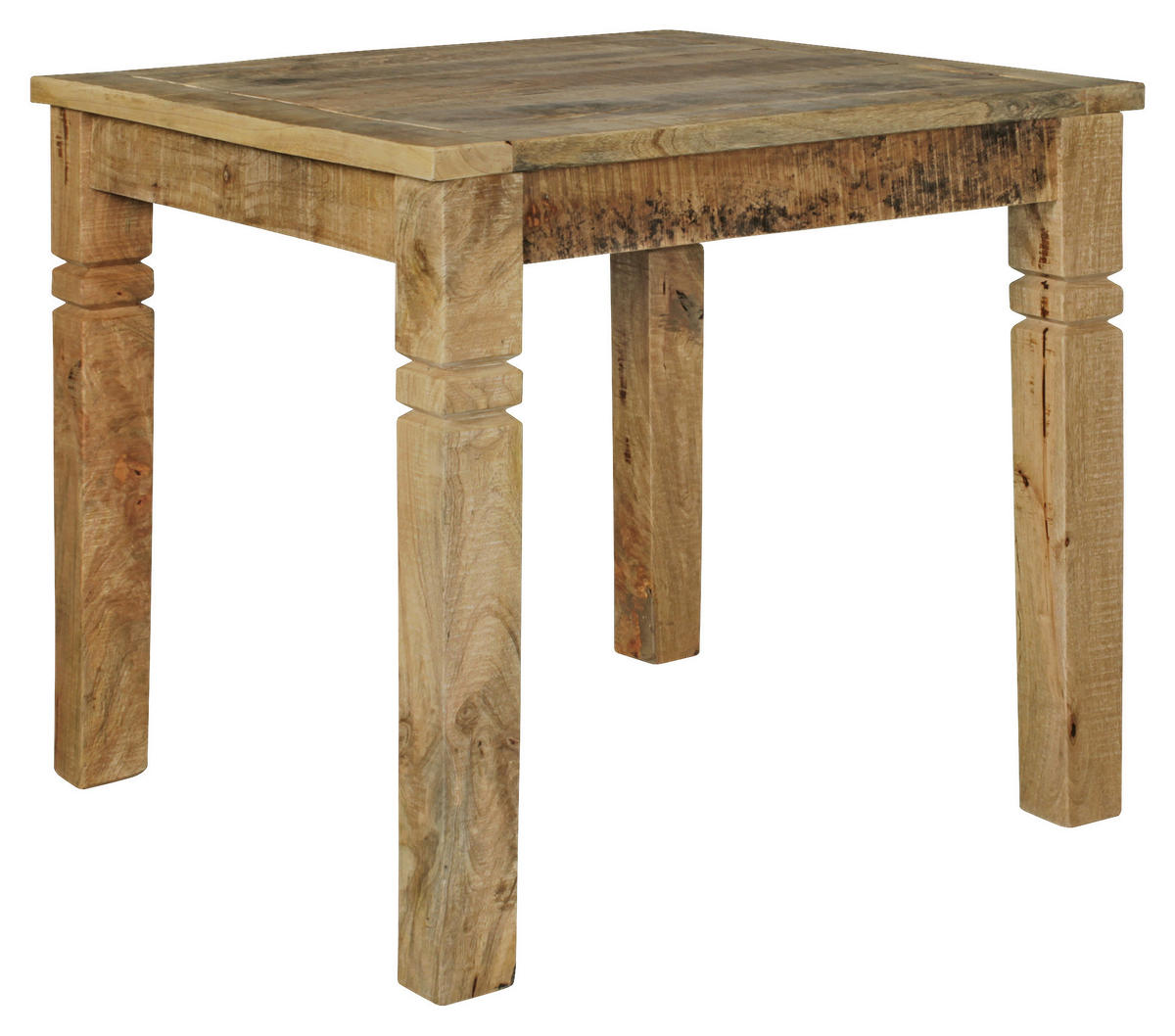 JEDILNA MIZA, masivno mangov les rjava  - rjava, Moderno, les (80/80/76cm) - MID.YOU