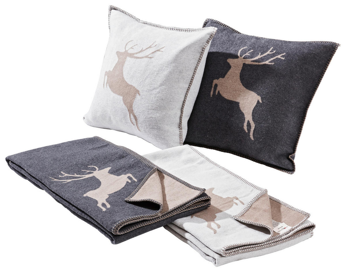 WOHNDECKE 140/200 cm  - Hellgrau, KONVENTIONELL, Textil (140/200cm) - David Fussenegger