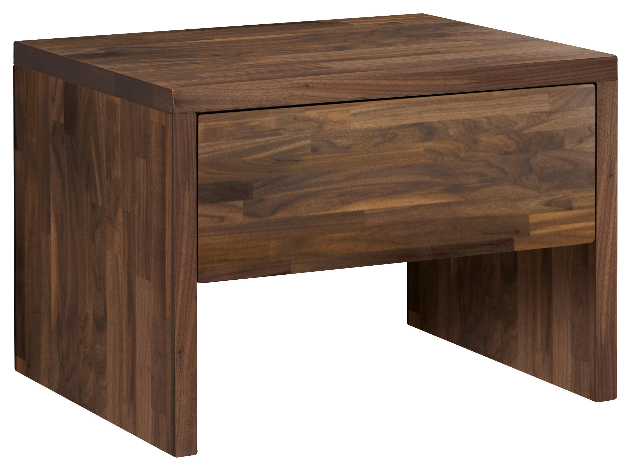 NACHTSCHRANK 48/35/40 cm Nussbaum massiv  - Nussbaumfarben, Natur, Holz (48/35/40cm) - Hasena