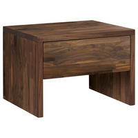 NACHTSCHRANK 48/35/40 cm Nussbaum massiv  - Nussbaumfarben, Natur, Holz (48/35/40cm) - Hasena