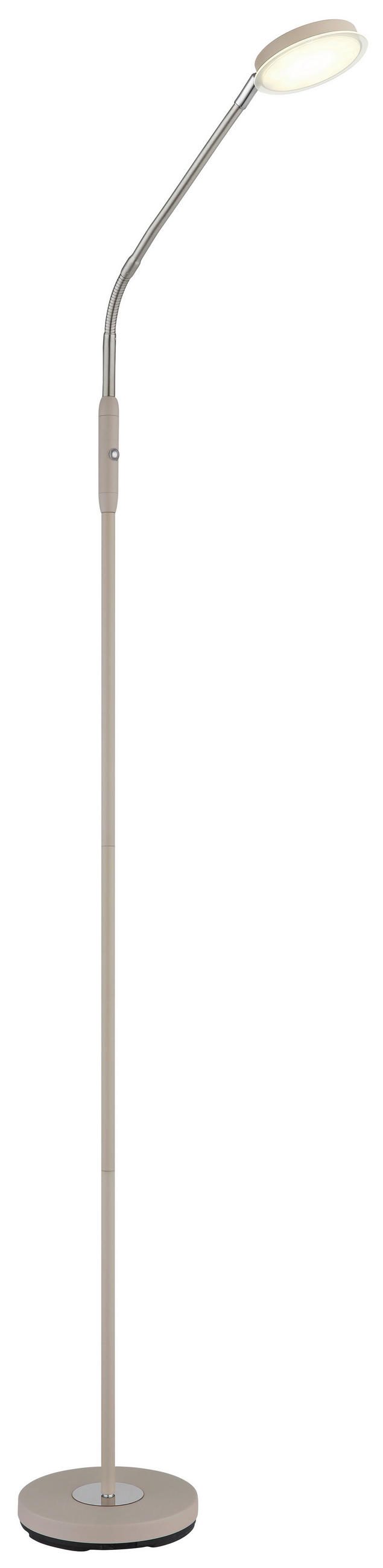 LED-STEHLEUCHTE Silvio 52/20/173 cm  - Sandfarben/Klar, Design, Kunststoff/Metall (52/20/173cm)